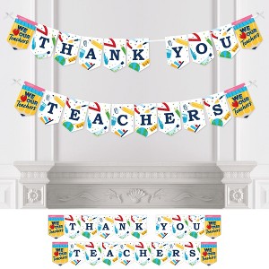 Big Dot of Happiness Thank You Teachers - Teacher Appreciation Bunting Banner - Party Decorations - Thank You Teachers - 1 of 4