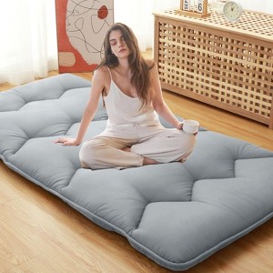Solid Floor Mattress Japanese Futon Mattress Indoor Living Room Furniture, Adults Floor Sleeping Bed Mattress Roll Up Mat - 1 of 4