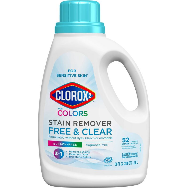 Clorox 2 for Colors - Free &#38; Clear Stain Remover and Color Brightener - 66oz, 4 of 13