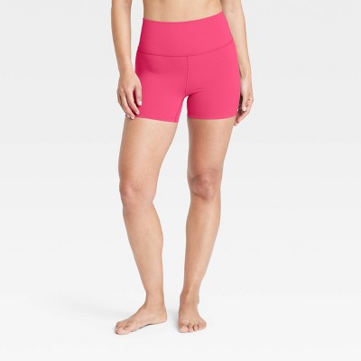 Women's 4" Everyday Soft Ultra High-Rise Bike Shorts - All In Motion™ Berry Pink