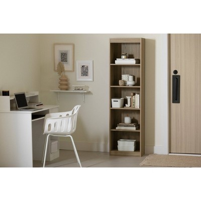 Natural Ash Adjustable 68.75" Tall Wooden Bookcase
