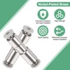 Unique Bargains Nickel Plated Brass Push To Connect One Way Quick Release Check Valve 2 Pcs - 2 of 4