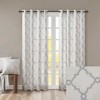 PAGED Curtains Fretwork Print Grommet Top Window Curtain Panel Privacy Assured with Light Filtering for Bedroom, Living Room - 4 of 4