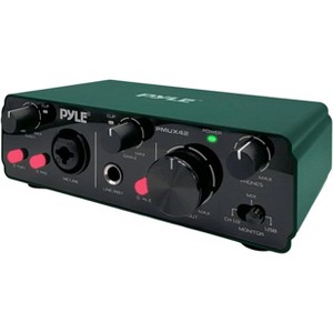 Pyle USB/ASIO Audio Interface for Recording, Songwriting, Streaming, and Podcasting - PMUX42.5 - 1 of 4