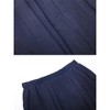 Women's Bohemian Cotton Linen Maxi Skirt - Long Flowy Casual for Summer Beach Holiday Navy Blue - 4 of 4