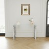 Lirago 15.7"D * 47.2"W * 30.3"H Stainless Steel Glass Console Table with silver Accents-Minimalist Design for Living Room & Dining Area - 4 of 4