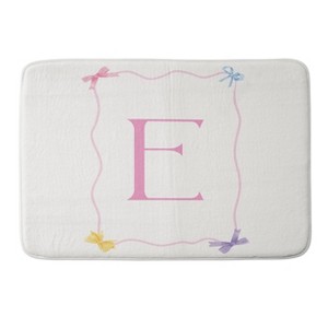 Deny Designs April Lane Art Simple Bow Monogram Memory Foam Bath Mat - 1 of 4
