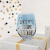 Pavilion Gift Company - Live Love Lodge - 18 oz Stemless Wine Glass - Drinkware - 4 of 4
