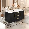TIRAMISUBEST 36'' Wall Mounted Bathroom Vanity with Resin Sink, Floating Bathroom Storage Cabinet with 2 Drawers & Doors - 2 of 4