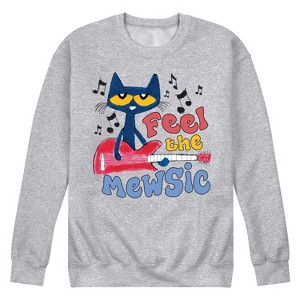 Men's - Pete the Cat - Feel The Mewsic Graphic Fleece Sweatshirt - 1 of 4