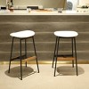 HDZNVF Set of 2 Modern Bar Stools Comfortable and Stylish Counter Height and Bar Height Bar Stools, 25.1 inch H - 3 of 4