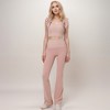 Anna-Kaci Active Women's Ribbed Scoop Neck Crop Top with Flutter Shoulder Details and Seamless Fitted Design - 4 of 4