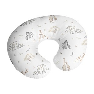 Sweet Jojo Designs Gender Neutral Unisex Support Nursing Pillow Cover (Pillow Not Included) Serengeti Animals Multicolor - 1 of 4