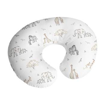 Sweet Jojo Designs Gender Neutral Unisex Support Nursing Pillow Cover (Pillow Not Included) Serengeti Animals Multicolor