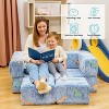 Hooseng Glow in The Dark Kids Modular Sofa, 3-in-1 Convertible Toddler Play Couch with Memory Foam & Floor Cushion for Playroom & Bedroom - 3 of 4