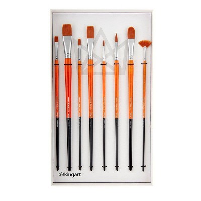 Kingart 8ct Radiant Brush Set - Long handle