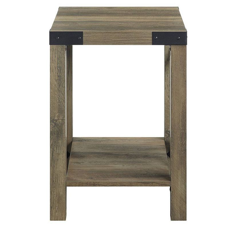 Abiram 16&#34; Accent Tables Rustic Oak - Acme Furniture, 6 of 9