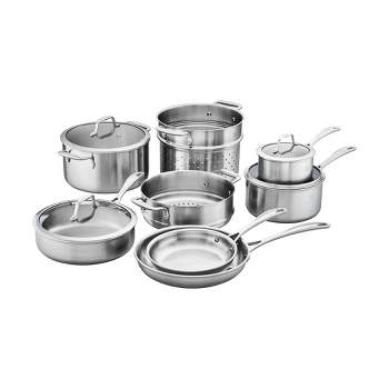 Zwilling Energy Plus 10-pc Stainless Steel Ceramic Nonstick Cookware Set :  Target