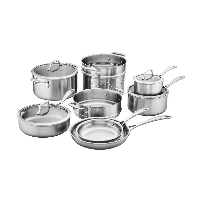 ZWILLING Spirit 3-ply 12-pc Stainless Steel Cookware Set, 1 of 11
