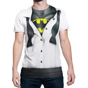 Mens Batman Tuxedo Costume Reveal Sublimated T-Shirt - 1 of 4