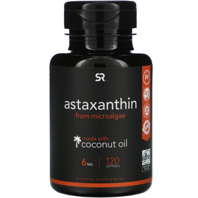 Sports Research Astaxanthin with Coconut Oil, 6 mg, Dietary Supplement, 120 Softgels