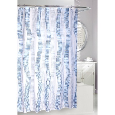 Positive Vibes Shower Curtain Blue/White - Moda at Home