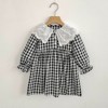 MyKids-Usa Autumn Baby Girls French-style Flowers Pattern Collar Long Sleeves Plaid Onesies and Dress – Princess Sister Matching Set - 4 of 4