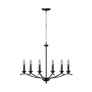 Maxax 30" 6-Light Gold Iron Chandelier - 1 of 4