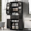 NicBex 72.2 Inch Tall Bathroom Storage Cabinet,Modern Storage Cabinet with 1 Drawer and 4 Doors for Living Room,Home Office - 2 of 4