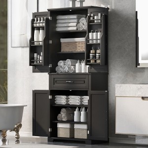 NicBex Tall Bathroom Storage Cabinet with Adjustable Shelves,2 Door Cabinet&1 Drawer,Freestanding Cabinet with Anti-Tipping Device for Bathroom - 1 of 4