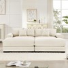 82.6" Oversized Cloud Modular Sectional Couch, Corduroy Fabric, Extra-Wide Armrests, Throw Pillows, Ergonomic Design - 2 of 4