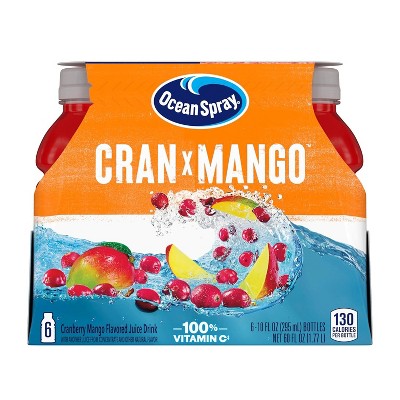 Ocean Spray Juice Drink, Cranberry Mango, 10 Fl Oz Bottles, 6 Pack