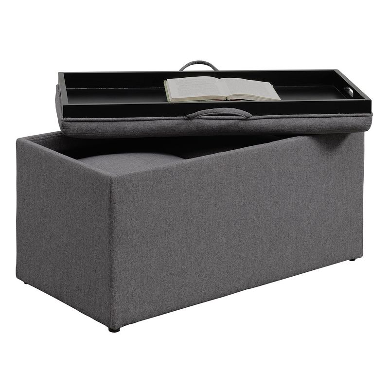 Designs4Comfort Sheridan Storage Bench with 2 Side Ottoman - Breighton Home, 3 of 10