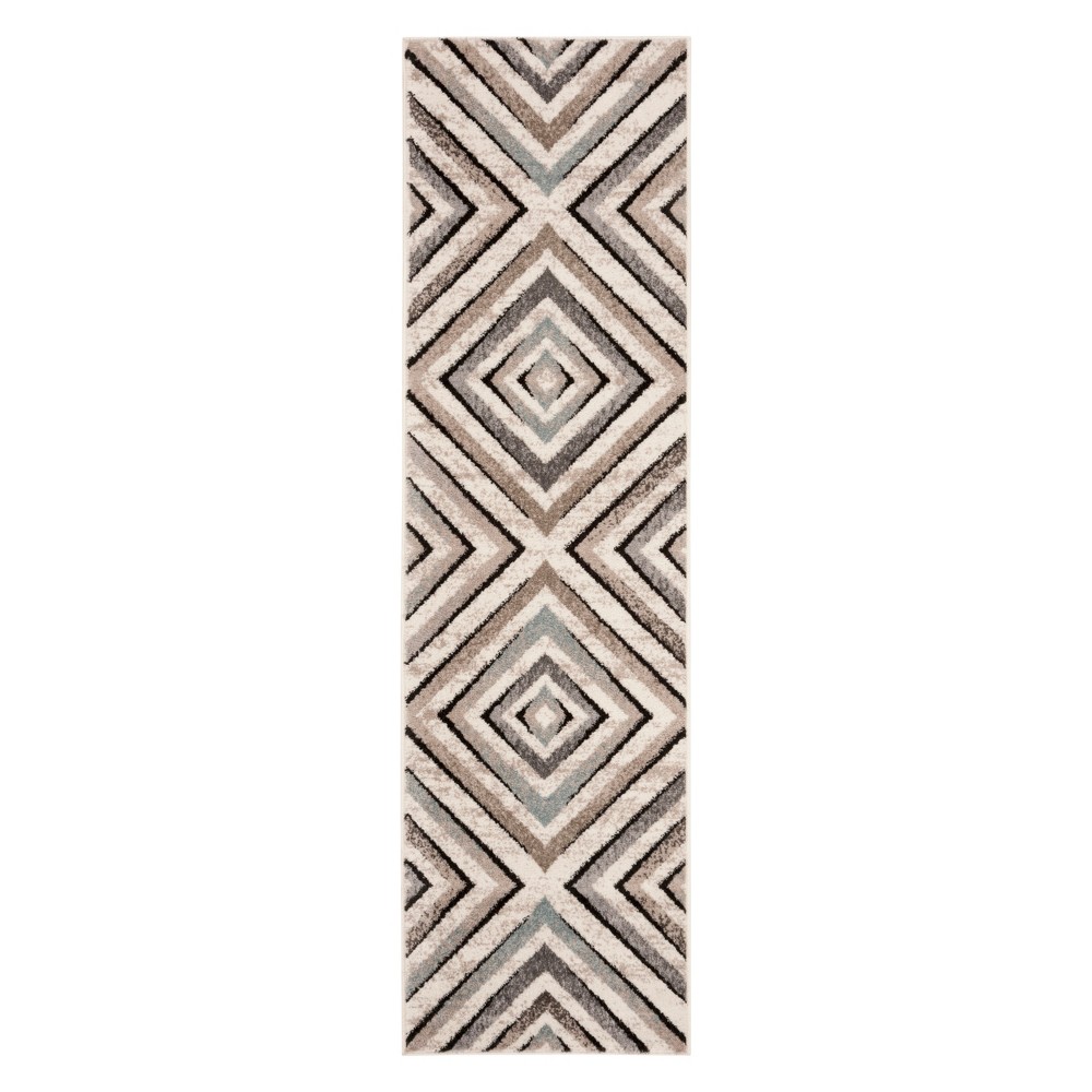 2'3inx8' Angela Geometric Loomed Area Rug Cream/Beige - Safavieh