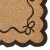 VCNY 1'6"x2'6" Black Bow Scalloped Edge Coir Outdoor Doormat Black - 2 of 4