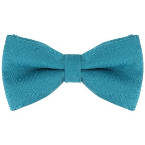 INSPIRE CHIC Men's Textured Solid Color Pre-tied Bow Ties - 1 of 3