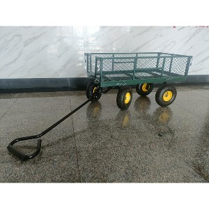 900 lbs Steel Garden Cart, Yard Utility Wagon with 10" Pneumatic Tires & Adjustable Handles, Yard Cart Utility Wheelbarrow for Backyard Farm - 1 of 1