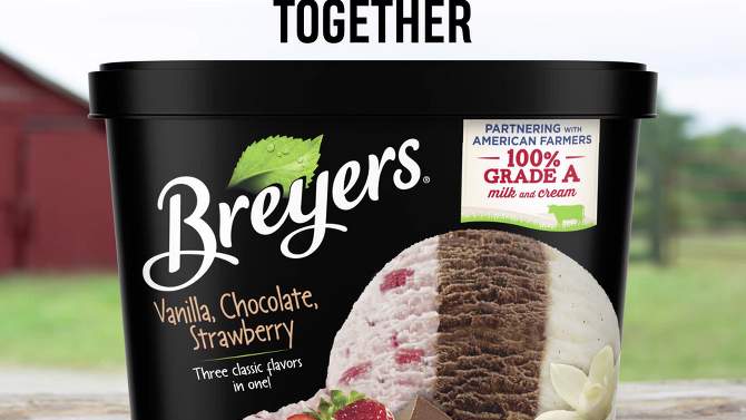Breyers Vanilla Chocolate Strawberry Ice Cream - 48oz, 2 of 10, play video