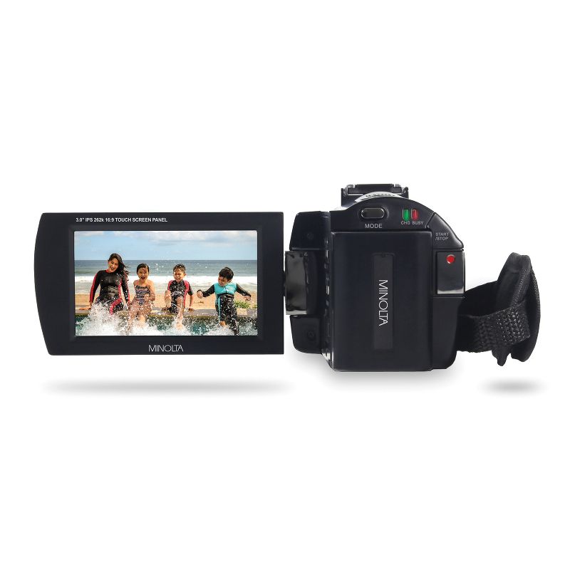 Minolta® MN2K10NV 2.7K Quad HD 16x Digital Zoom IR Night Vision Video Camcorder (Black), 5 of 8