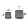NAYSAYE Planter Set of 2 Ceramic Flowerpot Sleek Glossy Design for Indoor Outdoor Garden, Gray, 7.88"*7.88"*7.09" - 3 of 4