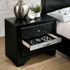 Vynxaria Contemporary 1pc Nightstand - Hidden Jewelry Drawer,  Nickel Knobs, Solid Wood Construction - 3 of 4