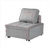 Kumasinova Velvet Sofa Bed,Convertible Sleeping Sofa Bed with Removable Back and Pillow,Recliner Couch Bed for Living Room,Apartment,Office - 3 of 4