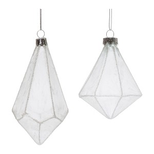 Frosted Glass Drop Ornament (Set of 6) - 1 of 3