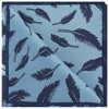 INSPIRE CHIC Men's Feather Pattern Pocket Square with Embroidered Edge - 4 of 4