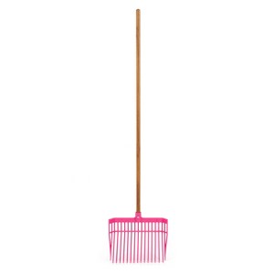 Little Giant DuraFork Polycarbonate Plastic Gardening and Agricultural Bedding Fork for Farming Mulch, Manure, & Soil, Hot Pink - 1 of 4