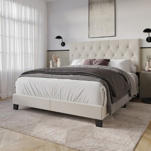 Home Design Dillon Twin Tufted Upholstered Panel Bed - 1 of 4