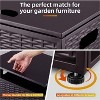 16 in. Bronze Portable Propane Outdoor Fire Pit Table, Tank Cover Table, Storage Cabinet for Garden, Patio - 4 of 4