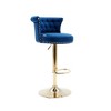Grungis Velvet Swivel Bar Stools with Footrest Set of 2,Counter Stools with Tufted Back and Adjustable Height,Kitchen Chair for Kitchen Island - 4 of 4