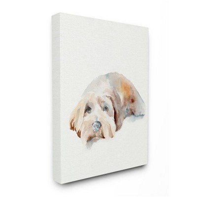 Stupell Industries Scruffy Dog Laying Down House Pet Painting
