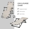 PAGED Folding Camping Chairs 2-in-1 Tanning Chair with Pillow, Pocket for Camping, Beach, Picnics, Deck - 2 of 4